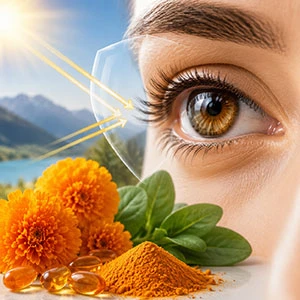 Gafas de sol naturales con luteína y zeaxantina para los ojos